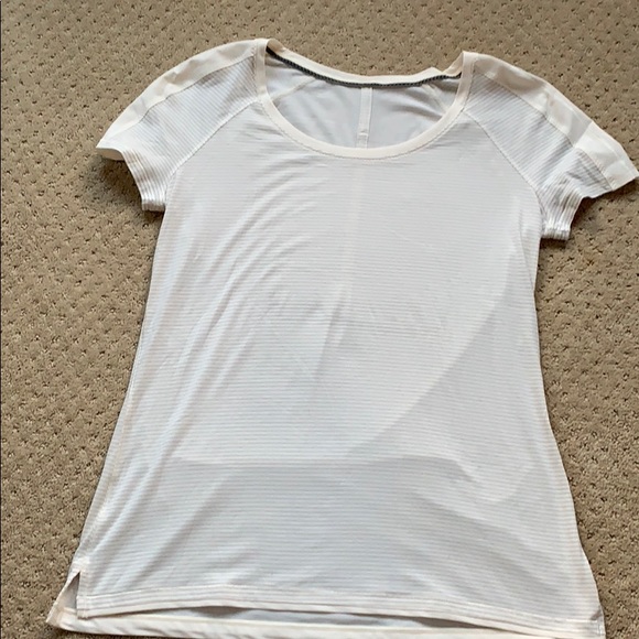 lululemon athletica Tops - Striped Lululemon scoop neck T